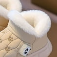 thumbnail image 7 of BOBOGOJP Girls Boys Boots Kids Winter Ankle Fleece Lined Snow Shoes Fuzzy Classic Kid's Low Boot for Toddler/Little Kid/Big Kid Khaki for Size 13, 7 of 7
