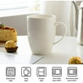thumbnail image 5 of Panbado, 6-Piece Porcelain Mug Coffee Cup Dinnerware Set, Ivory White Dinner Set, 13 oz/370ml, 5 of 8