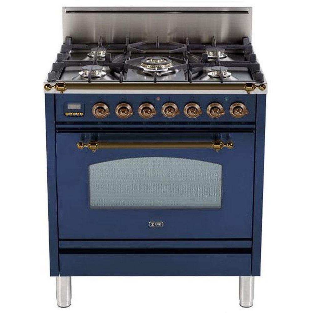Ilve UPN76DVGGBLYLP Nostalgie Series 30 Inch Gas Convection