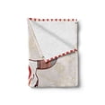 thumbnail image 2 of Longhorn Soft Flannel Fleece Throw Blanket, Essential Bull Skull Illustration Print with Themed Ornaments, Cozy Plush for Indoor and Outdoor Use, 60" x 80", Cream Multicolor, by Ambesonne, 2 of 6