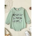 thumbnail image 2 of Bagilaanoe Newborn Baby Girl Oversized Romper Sweatshirt Long Sleeve Bodysuits Print Pullover 3M 6M 12M 18M Infant Casual Tee Tops, 2 of 9