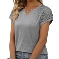thumbnail image 1 of Camisetas De Mujer Blusa femenina de verano Streetwear Camisetas casuales para deportes al aire libre (Gris M) Cgtredaw Para estrenar, 1 of 1