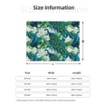 thumbnail image 5 of Honeii Peacock And Flowers print throw blanket, crafted from cozy cotton flannel, offers versatile home decor as a bedding suitable for all seasons.-50"x40", 5 of 6