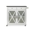 thumbnail image 4 of Linon Westgate Two Door Kitchen Cart EZ Assembly in White, 4 of 17
