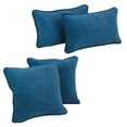 thumbnail image 3 of Blazing Needles Double-corded Solid Microsuede Throw Pillows with Inserts (Set of 4), 3 of 3