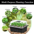 thumbnail image 5 of 12 Cells Seedling Starter Trays,Seed Starter Tray with Humidity Dome,Plant Germination Trays,Mini Green House Germination Trays,Plant Starter Kit for Seeds Growing Starting,(Black), 5 of 9