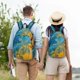 thumbnail image 4 of Disketp Abstract Night Sky Tree print Canvas Backpack Lightweight Travel Daypack Student Rucksack Laptop Backpack-, 4 of 5
