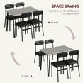 thumbnail image 4 of Huisuilinss Dining Table Set For 4,5-Piece Kitchen Table And Chair,Wood Kitchen Table With Upholstered Chairs For Small Spaces Dinette Apartment Restaurant, 4 of 7