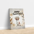 thumbnail image 3 of Happy Anniversary Brittany Spaniel Celebrates Wedding Love Family Party Vertical Matte Canvas Poster Brittany Dog Lover Gifts Idea Wall Art Home Decor - 01015, 3 of 5
