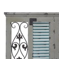 thumbnail image 6 of DecMode Beige Wooden Window Shutter Scroll Wall Decor with Metal Scrollwork Relief, 6 of 14