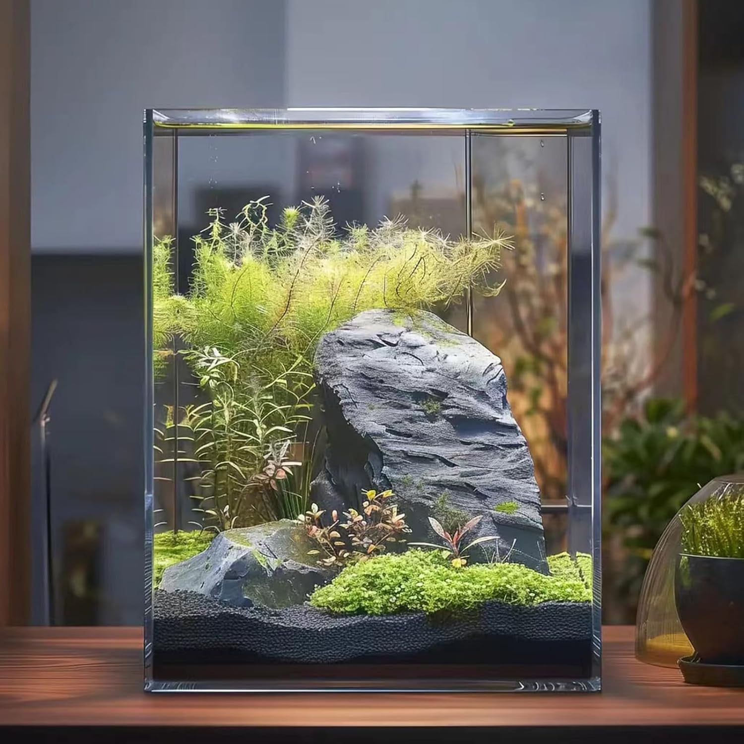 3 Gallon Glass Aquarium Kit for Betta Fish and Live Plants, Easy Maintenance Small Tank for Shrimp and Snails