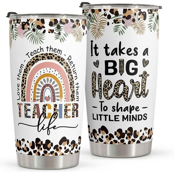 Teacher Gifts For Women - Teacher Appreciation Gifts From Students - Teacher Gifts For Birthday, Appreciation Week, Back To School - Stainless Steel 20oz Teacher Supplies Tumbler Cup Mug