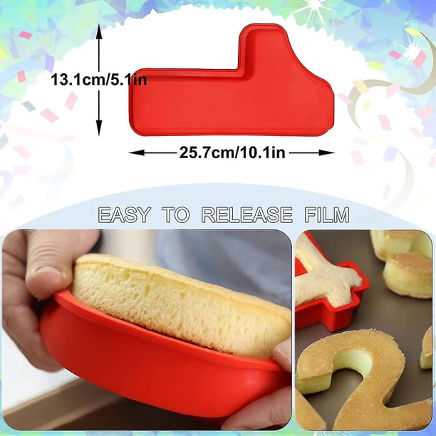 Molde para pasteles YONGSHENG número 1 grande de silicona 25 cm para hornear