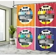 thumbnail image 5 of Ambesonne Digital Shower Curtain, Television Channel Sign, 69"Wx84"L, Multicolor, 5 of 5