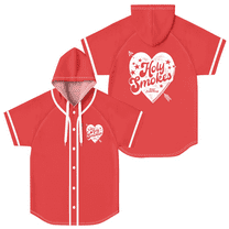Bailey Zimmerman Holy Smokes Heart Baseball Jersey Women Men Hooded Short Sleeve Shirt Casual Trendy T-shirt