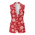 thumbnail image 2 of Uorisanigo Candy Cane Print Vests for Women Sleevless Open Front with Pockets Blazer Vest for Women Fashion V Neck Blazers Suit Vests Top Dressy Size M, 2 of 7