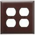 thumbnail image 2 of Pass & Seymour SP82U 2 Gang, 2 Duplex Outlet Openings Urea Wall Plate - Brown, 2 of 2