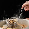 thumbnail image 4 of Round Wire Fry Basket with Pot Rim Hook Oil Draining Fry Basket for Easy Draining Deepened Large Capacity Stainless Steel Frying Basket Anti-Slip Handle Kitchen Tool, 4 of 8