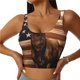 thumbnail image 1 of Balery Deer American Flag Vintage Sujetadores deportivos con espalda cruzada para mujer, acolchados, sin costuras, de alto impacto, ideales para yoga, gimnasio, entrenamiento y fitness.-XX-Large, 1 of 8