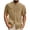 Khaki, variant on GrmtClth Men's Henley Cotton Linen Shirts Short Sleeve Casual Shirts Button Down Shirts Trendy Summer Beach Vacation Tops White M