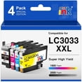 thumbnail image 1 of Cartuchos de tinta st @r ink LC3033XXL de alto rendimiento, 4 paquetes, 1 of 7