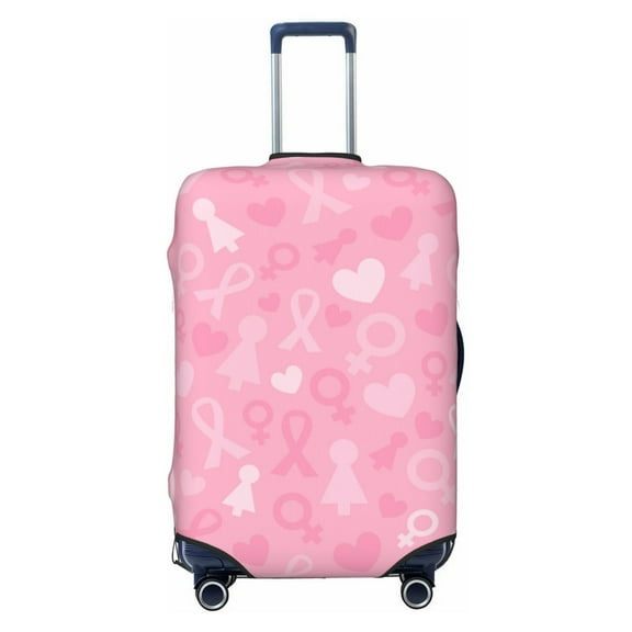 Vsdgher Breast Cancer Awareness Print Luggage Cover Washable Suitcase Cover Protector Anti-scratch Suitcase cover Fits 18-32 Inch Luggage