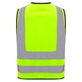 thumbnail image 4 of XUNZOO Kids Safety Vest High Visibility Reflective Vest Construction Worker Traffic Vest with Strips A Fluorescent Yellow XXL, 4 of 7