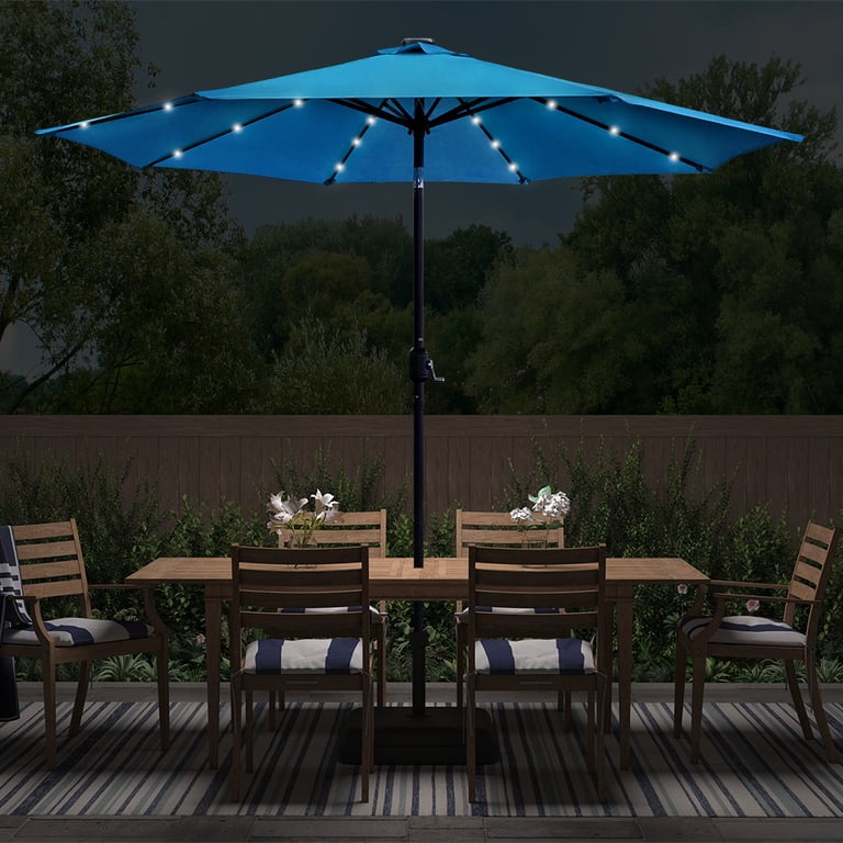 amazon outdoor patio umbrellas 10 FT Umbrella, 3 Tier Table Umbrella with 8 Sturdy Glass Fiber Ribs and Push Button Tilt, Outdoor Patio for Market Pool Garden Backyard, 1.5