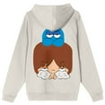 thumbnail image 3 of Foster's Home For Imaginary Friends Mac & Bloo Long Sleeve Sand Adult Hooded Sweatshirt, 3 of 5