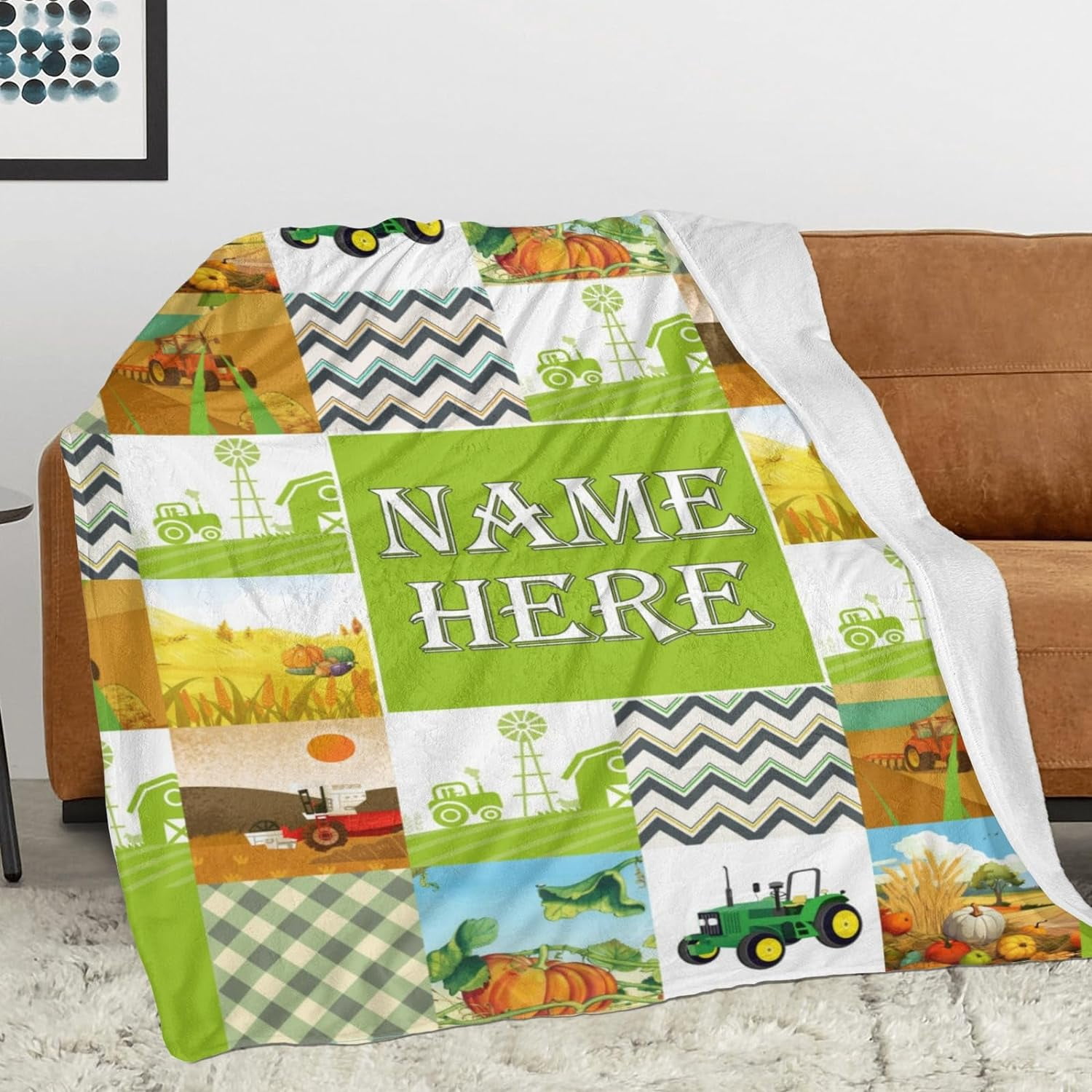 Personalized Dinosaur Blanket for Kids, Custom Dino Throw Blanket with Name for Boys and Girls, Toddler Bed, Room & Bedroom Decor, Unique Blankets for Children