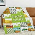 thumbnail image 3 of Personalized Dinosaur Blanket for Kids, Custom Dino Throw Blanket with Name for Boys and Girls, Toddler Bed, Room & Bedroom Decor, Unique Blankets for Children, 3 of 6