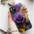 thumbnail image 5 of Valentine's Day Purple Rose Artistic Print Protective Case Compatible with iPhone 11/12/13/14/15/16 (Pro Max/Plus) Gift for Her Couples, 5 of 9