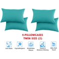 thumbnail image 3 of Celine Linen Holiday Gift 1500 Series Percale Wrinkle and Fade Resistant (6-Piece) Bedding Set, California King, Santorini Teal, 3 of 3