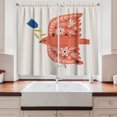thumbnail image 2 of Ambesonne Modern Boho Kitchen Curtains, Flying Bird With Flower, 55"x39", Burnt Sienna and Eggshell, 2 of 3