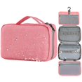 thumbnail image 1 of Cosmetiquera para Maquillaje - Neceser de Viaje con Gancho Bolsa de Aseo Impermeable Bolso Organizador para Articulos de Viaje Accesorios para Mujeres y Hombres (ROSA), 1 of 7