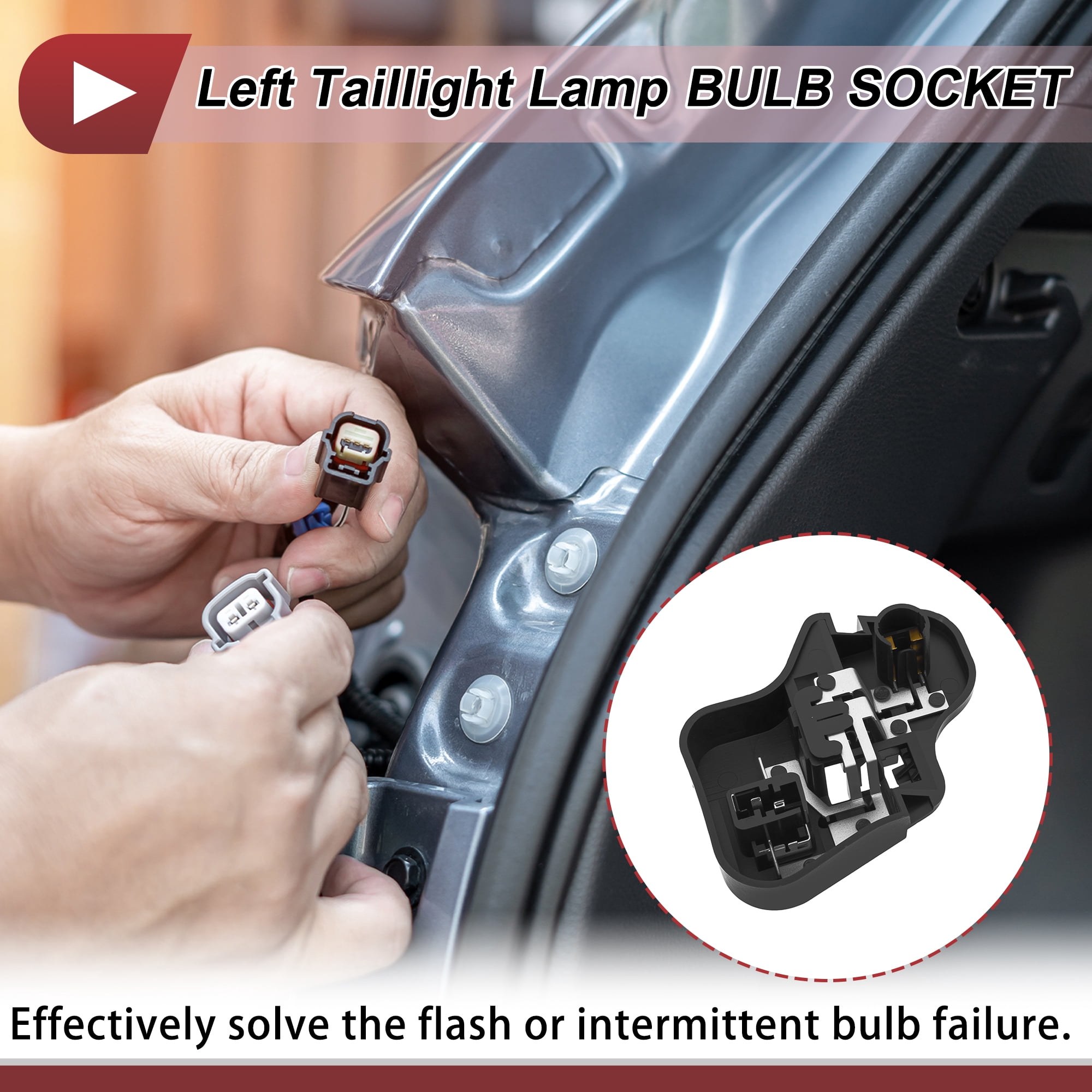 Unique Bargains Left Taillight Socket for Volkswagen Golf 6 (5K) 2009-2013