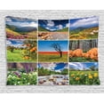thumbnail image 1 of Apartment Decor Tapestry, Collage with Summer Majestic Mountains Waterfalls High Lands Environment Decor, Wall Hanging for Bedroom Living Room Dorm Decor, 80W X 60L Inches, Multi, by Ambesonne, 1 of 2