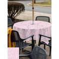 thumbnail image 5 of Outdoor Tablecloth with Umbrella Hole for Patio/Picnic/Party/Camping, Pink Branches Waterproof Table Cloth Square Cover Washable, Vintage Art Farmhouse (54"x 54"), 5 of 8