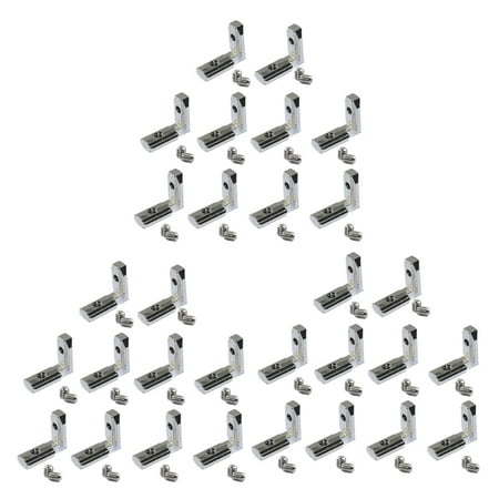 

60Pcs T Slot L-Shape Interior Inside Corner Connector Joint Bracket for Aluminum Extrusion 2020 Series Slot 6mm