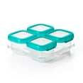 thumbnail image 1 of OXO Tot - Plastic Baby Blocks - Freezer Storage Containers - Teal, 1 of 7