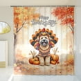 thumbnail image 3 of Happy Thanksgiving Soft Coated Wheaten Terrier Turkey Costume Pumpkins Autumn Leaves Shower Curtain Wheatie Dog Lover Waterproof Bathroom Bathtub Curtain - 130144, 3 of 5