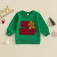 thumbnail image 2 of Toddler Baby Girl Boy Christmas Outfit Gingerbread Man Sweatshirt Long Sleeve Sweater Shirt Pullover Top Fall Winter Holiday Clothes, 2 of 8