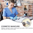 thumbnail image 3 of MasteelfCA 2 Sets Practical Makeup Palettes Foundation Mixing Trays with Spatulas Silver, 3 of 7