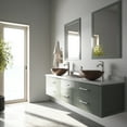 thumbnail image 2 of VIGO Glass Round Vessel Bathroom Sink in Russet Brown with Linus Faucet and Pop-Up Drain in Chrome, 2 of 10