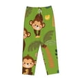 thumbnail image 4 of Daiia Monkeys Swinging from Palms Women's Sleep Pant with Pockets and Drawstring,Pajama Pants-Medium, 4 of 9