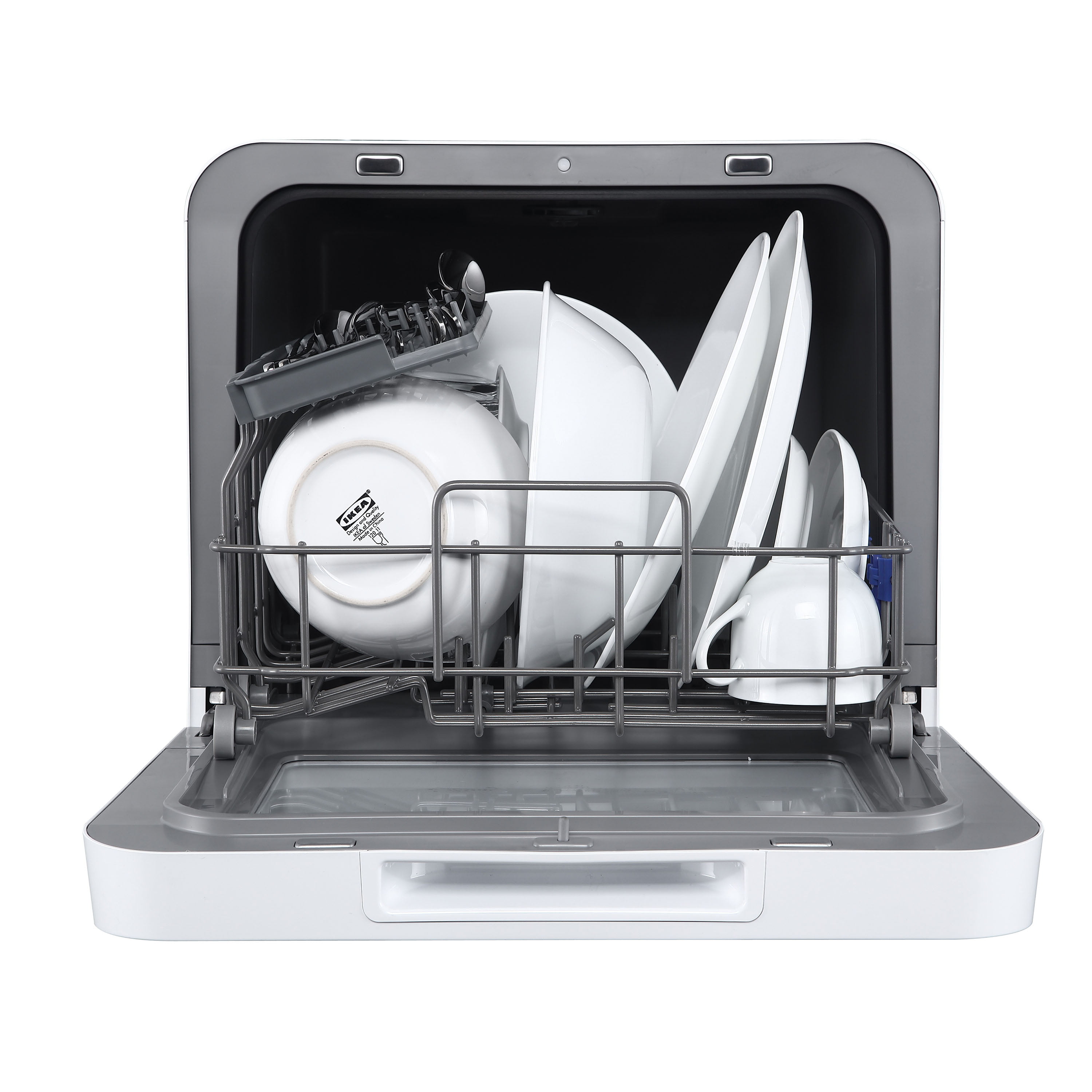 Farberware Portable Dishwasher with Built-In Water Tank with Baby Care and  Fruit Wash Settings in White w/ 6-Place Setting Capacity, FDW05ASBWHA 