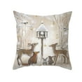 thumbnail image 3 of European And American Christmas Pillow Peach Skin Elk Print Living Room Bedroom Pillow Cover Home Cushion Cover, 3 of 5