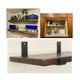 thumbnail image 4 of 2 Piezas Soportes de Estante Negros 25 cm - Soporte de Pared de Garaje de Servicio Pesado Soporte Flotante Industrial, Decoración de Pared de Metal para Muebles de Bricolaje, Soporte de Fijación con, 4 of 5