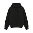 thumbnail image 4 of Hoodies for Men Rain Jacket Men Retro Long Sleeve Hoodie Hooded Sweatshirt Tops Jacket Coat Outwear Rain Coat Jackets for Men Black Polyester 3X, 4 of 4