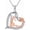 Hug-2, variant on Valentines Gifts Black Skeleton Necklaces 925 Sterling Silver Skull Skeleton Hand Rose Pendant Necklace Halloween Ruby Gothic Jewelry Gift for Women Daughter Lover